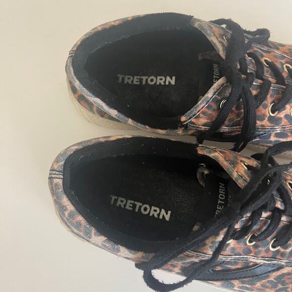 Tretorn Nylite Women's 10 Canvas Leopard Print Lace Up Sneaker - Picture 4 of 9